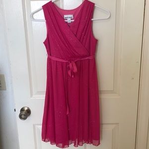 34” Long Pink Dress with Sparkles
